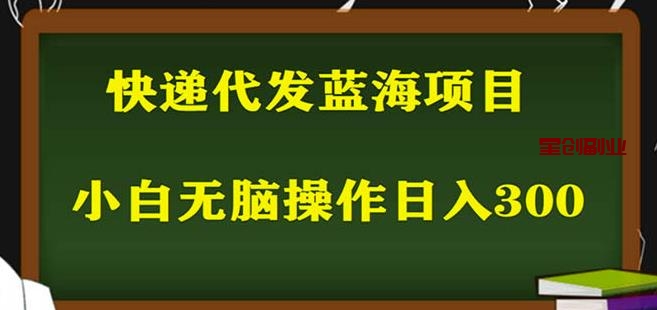 2023快递代发项目：最新蓝海，小白零成本照抄也能日入300+-网创特工