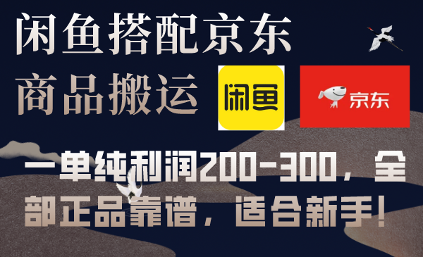 闲鱼搭配京东备份库搬运，一单纯利润200-300，全部正品靠谱，适合新手！-网创特工