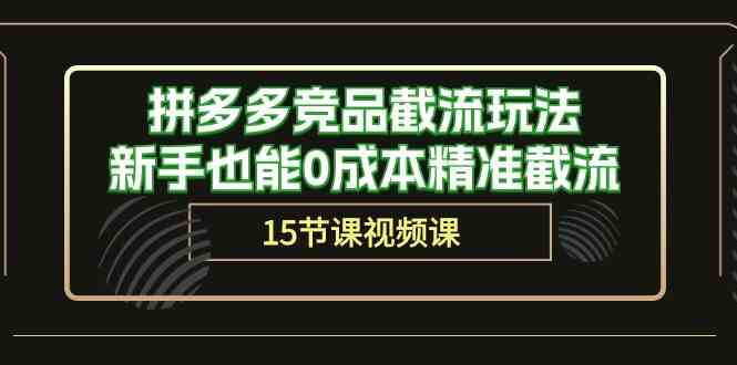 拼多多竞品截流玩法，新手也能0成本精准截流（15节课）-网创特工