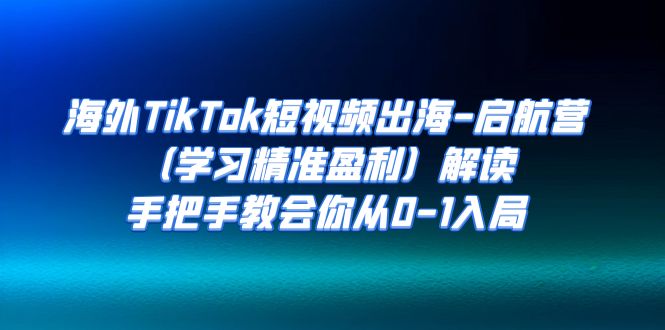 海外TikTok短视频出海-启航营（学习精准盈利）解读，手把手教会你从0-1入局-网创特工