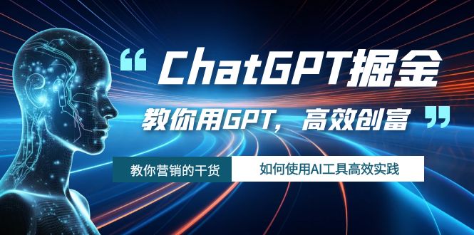 ChatGPT掘金，教你用GPT，高效创富！AI工具高效实践指南-网创特工